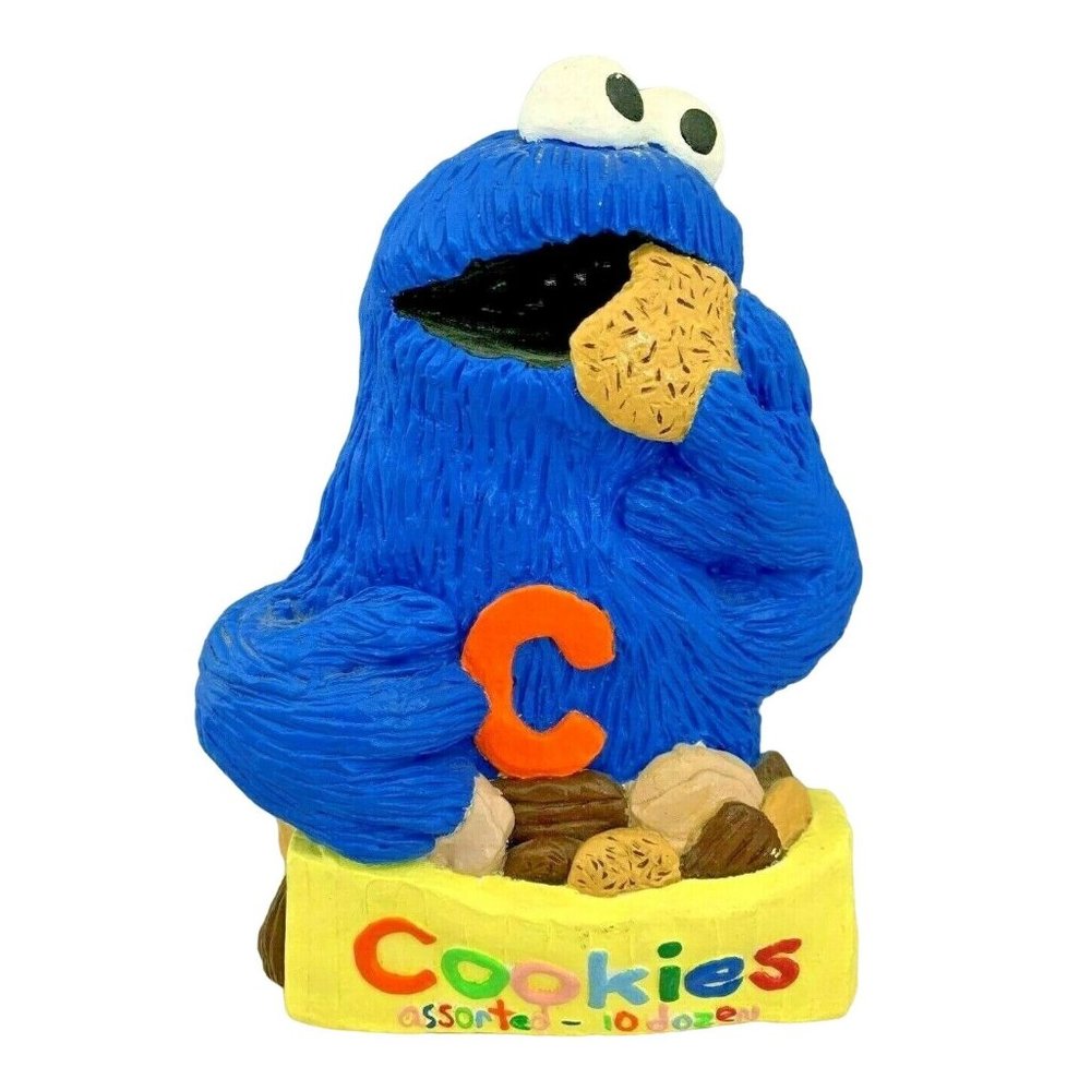 1975 Cookie Monster Chalkware / Plaster Wall Hanging 11" Sesame Street